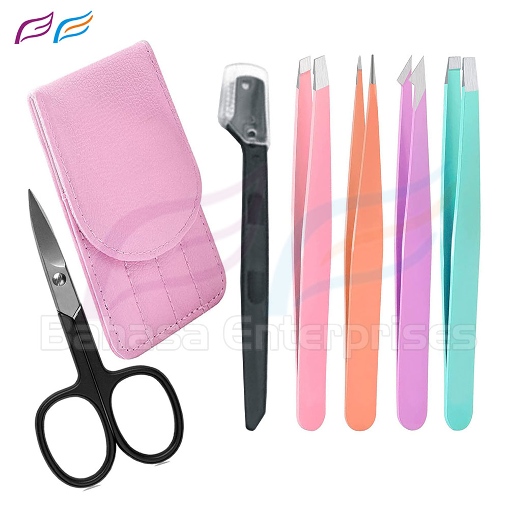 Hair Removal Tweezers Scissor Razor Set